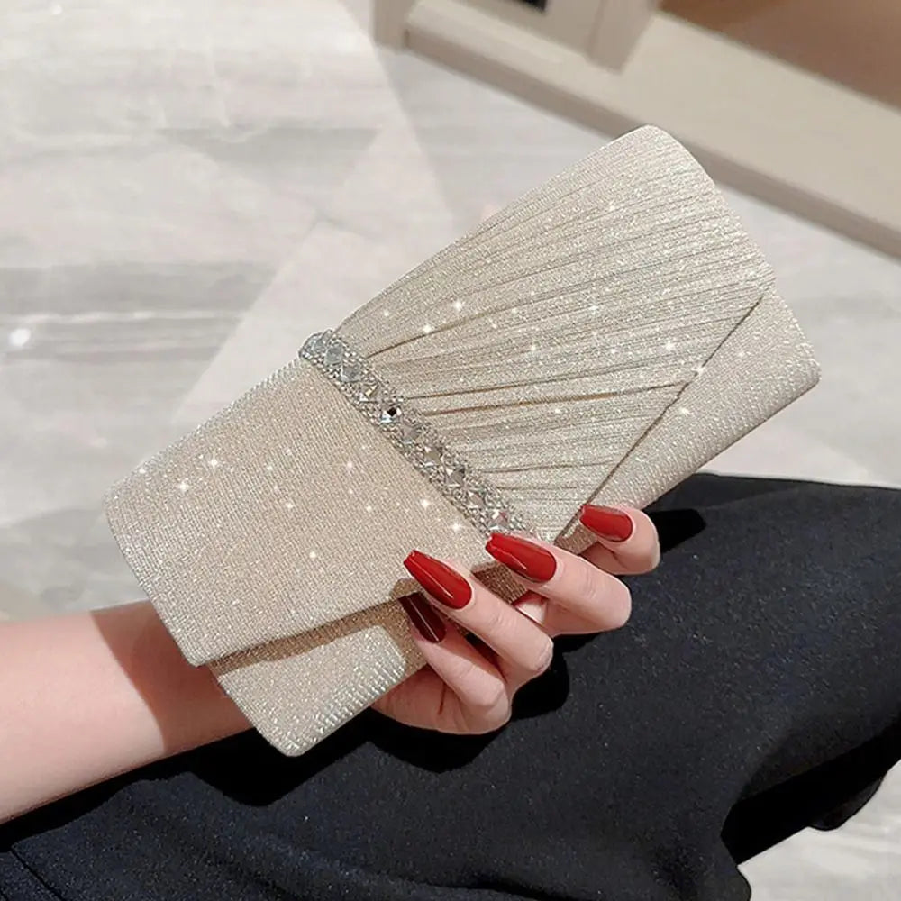 Fashion Ladies Luxury Sequins Clutches Evening Bags Glitter Banquet Handbags Women Chain Shoulder Bag Dinner Bag Wedding Party