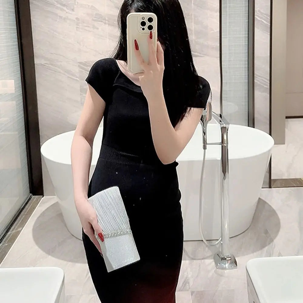 Fashion Ladies Luxury Sequins Clutches Evening Bags Glitter Banquet Handbags Women Chain Shoulder Bag Dinner Bag Wedding Party