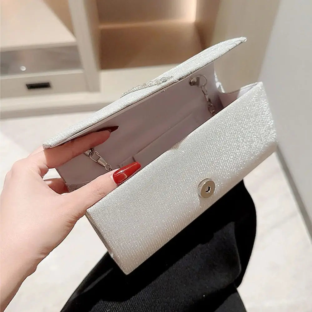 Fashion Ladies Luxury Sequins Clutches Evening Bags Glitter Banquet Handbags Women Chain Shoulder Bag Dinner Bag Wedding Party