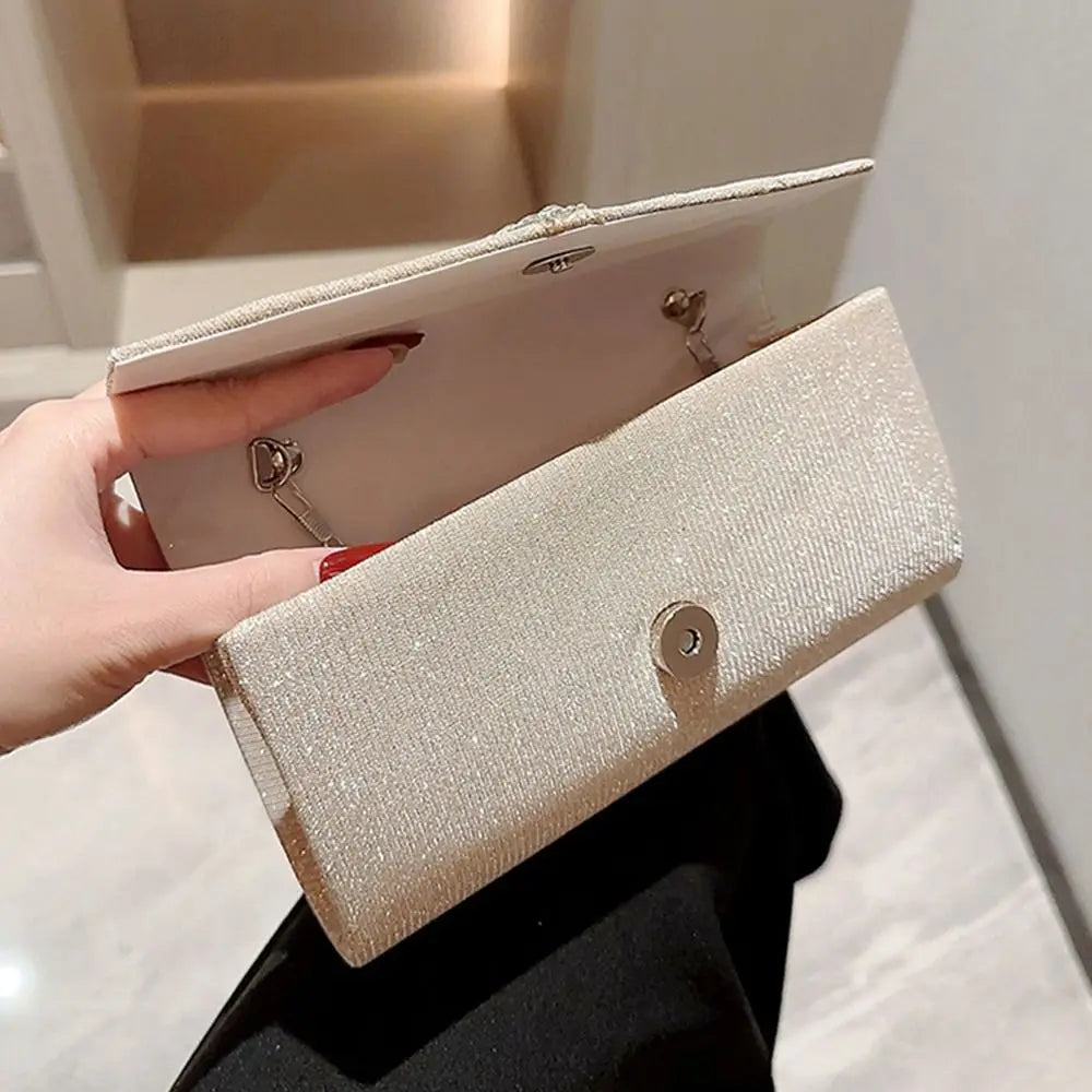 Fashion Ladies Luxury Sequins Clutches Evening Bags Glitter Banquet Handbags Women Chain Shoulder Bag Dinner Bag Wedding Party