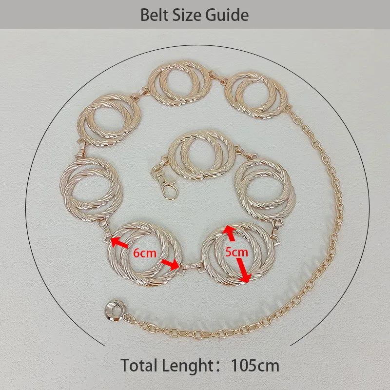 High Quality Luxury Brands Designer Waist Chain For Women personalized Girls Charm Jewelry Accessories Jeans chain Belt Female