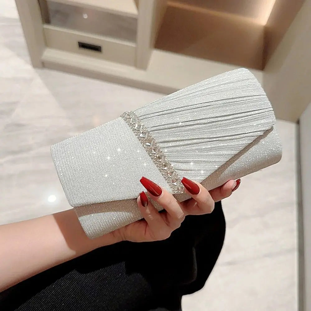 Fashion Ladies Luxury Sequins Clutches Evening Bags Glitter Banquet Handbags Women Chain Shoulder Bag Dinner Bag Wedding Party