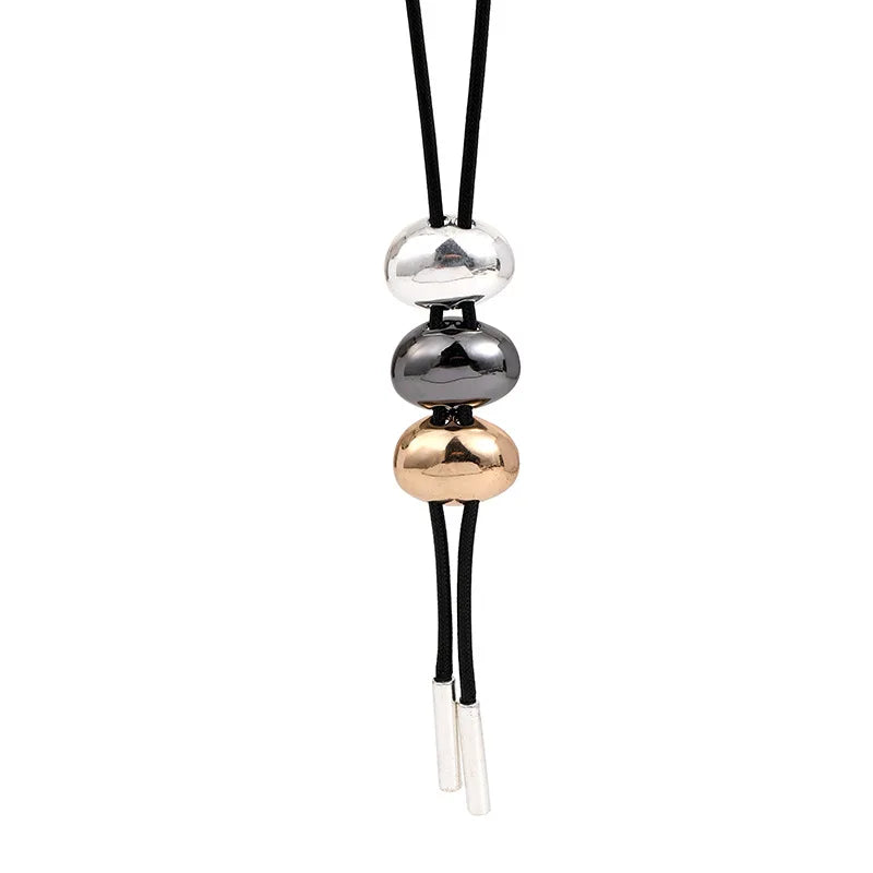 Long Necklace Simple Pendant Geometric Accessories Women's Sweater Chain