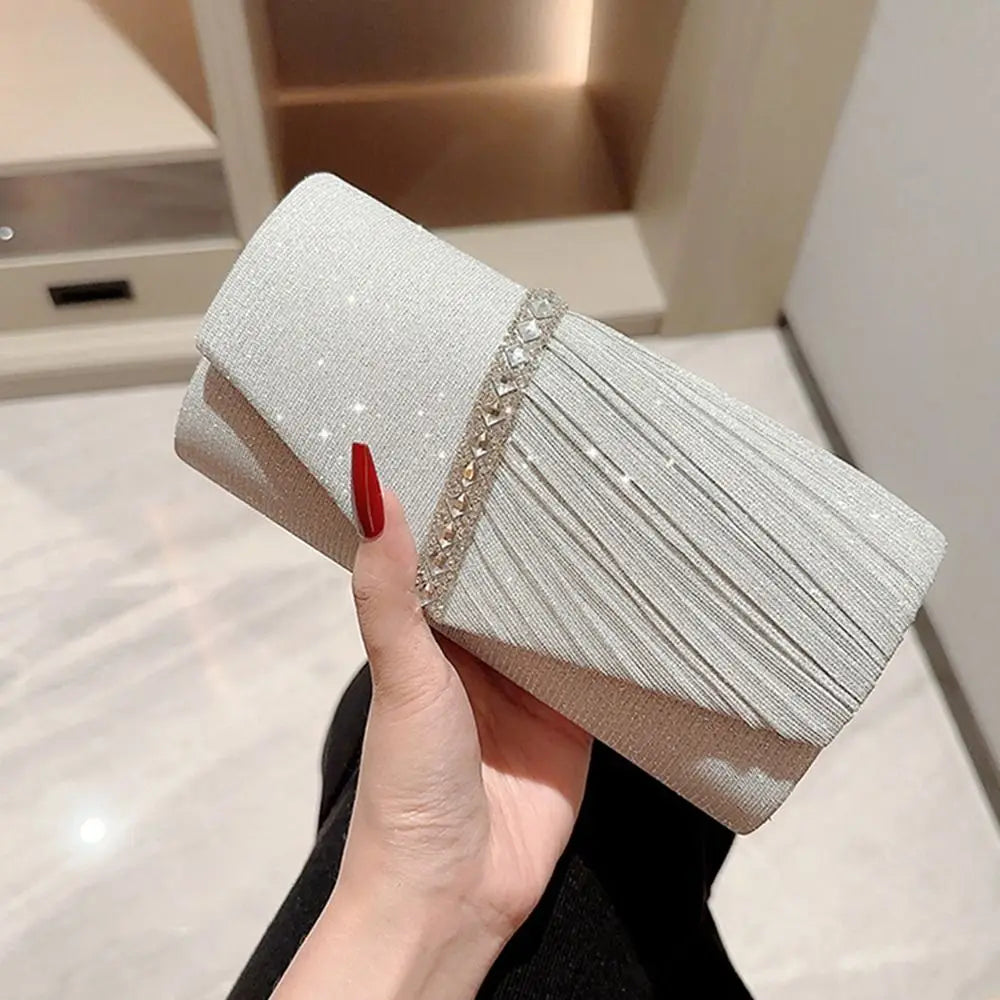Fashion Ladies Luxury Sequins Clutches Evening Bags Glitter Banquet Handbags Women Chain Shoulder Bag Dinner Bag Wedding Party