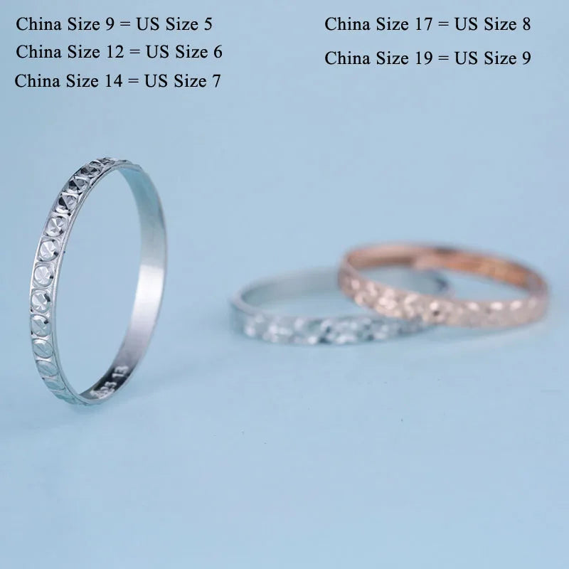 100% Genuine Real Pure Solid 925 Sterling Silver Rings for Women Jewelry Rose Gold Female Round Circle Finger Ring