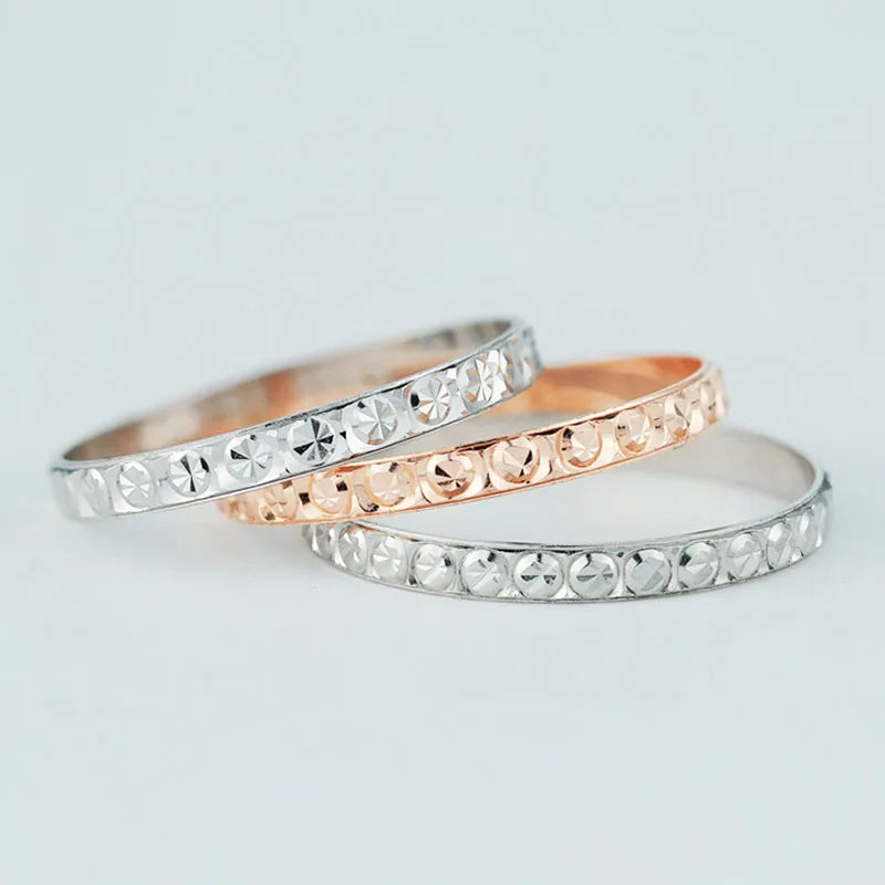 100% Genuine Real Pure Solid 925 Sterling Silver Rings for Women Jewelry Rose Gold Female Round Circle Finger Ring