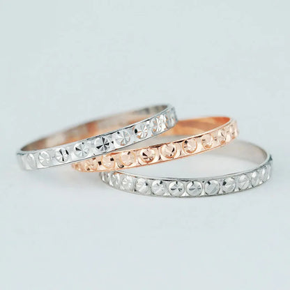 100% Genuine Real Pure Solid 925 Sterling Silver Rings for Women Jewelry Rose Gold Female Round Circle Finger Ring