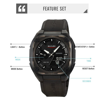 SKMEI 2328 Horloges Man Business Orologi Digital Electronic Watch Fashion Sports Watches Men Waterproof Wristwatch Alarm Clock