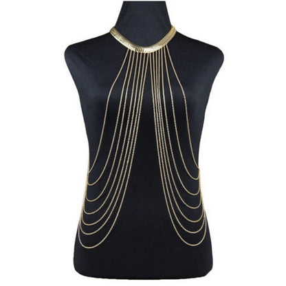 Chest Chains Sexy Beach Bikini Body Jewelry Charm Goth Body Chain For Women Summer Accessories Boho Waist Gift Tassel Necklaces