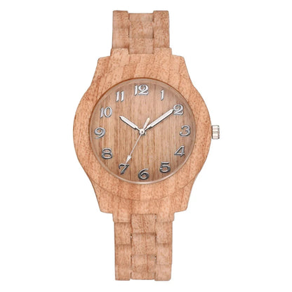 2024 Couple Fashion Luxury Men and Women Quartz Watch Wood Grain Retro Simple Silicone Dial Clocks Silicone Black Strap Orologi