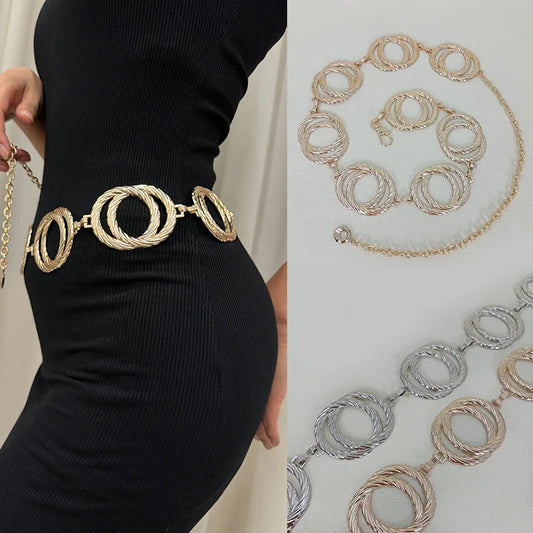 High Quality Luxury Brands Designer Waist Chain For Women personalized Girls Charm Jewelry Accessories Jeans chain Belt Female