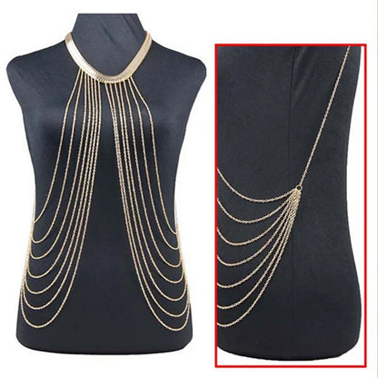 Chest Chains Sexy Beach Bikini Body Jewelry Charm Goth Body Chain For Women Summer Accessories Boho Waist Gift Tassel Necklaces