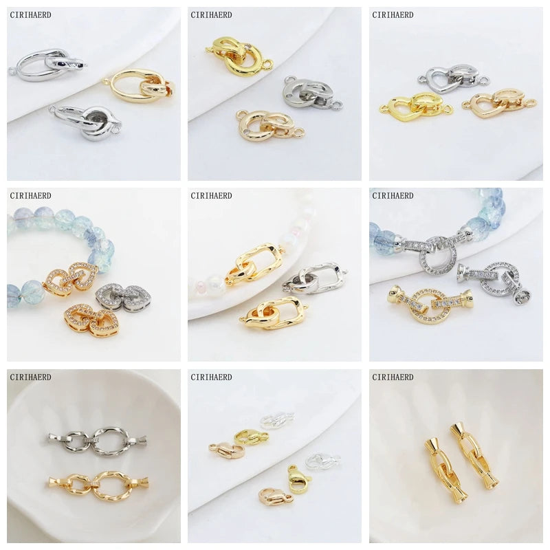 Women's Necklace Chain 14K Gold Plated Fashion Pendant Connecting Chains For DIY Jewelry Making Supplies Length Adjustable Chain