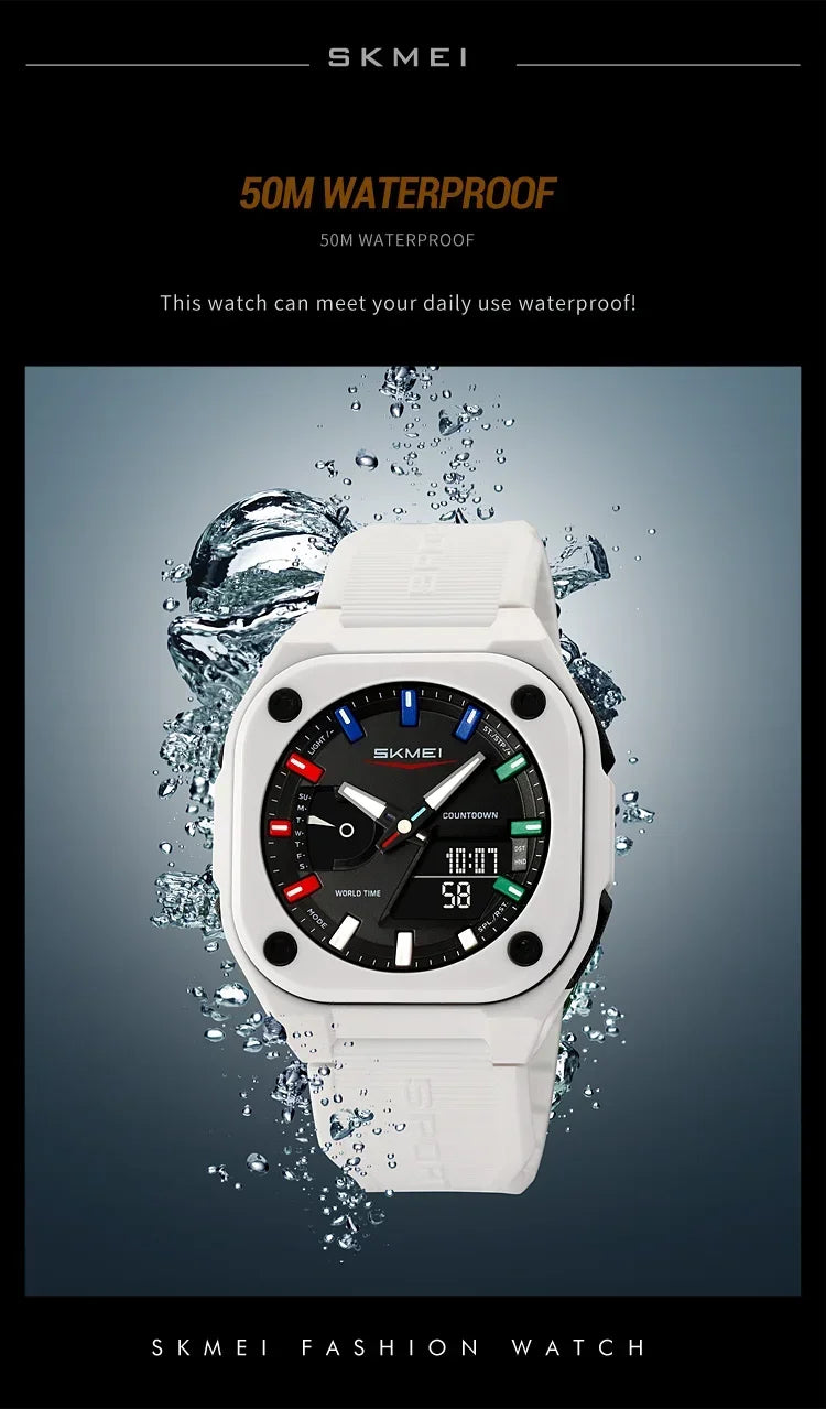 SKMEI 2328 Horloges Man Business Orologi Digital Electronic Watch Fashion Sports Watches Men Waterproof Wristwatch Alarm Clock