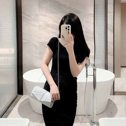 Fashion Ladies Luxury Sequins Clutches Evening Bags Glitter Banquet Handbags Women Chain Shoulder Bag Dinner Bag Wedding Party