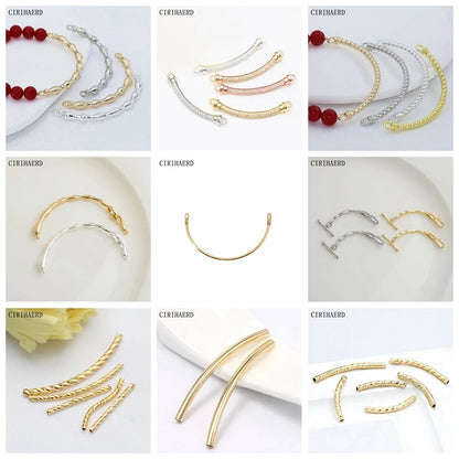 Women's Necklace Chain 14K Gold Plated Fashion Pendant Connecting Chains For DIY Jewelry Making Supplies Length Adjustable Chain
