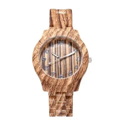 2024 Couple Fashion Luxury Men and Women Quartz Watch Wood Grain Retro Simple Silicone Dial Clocks Silicone Black Strap Orologi