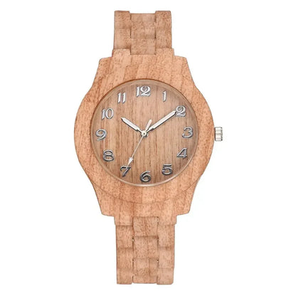 2024 Couple Fashion Luxury Men and Women Quartz Watch Wood Grain Retro Simple Silicone Dial Clocks Silicone Black Strap Orologi