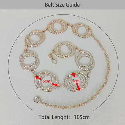 High Quality Luxury Brands Designer Waist Chain For Women personalized Girls Charm Jewelry Accessories Jeans chain Belt Female