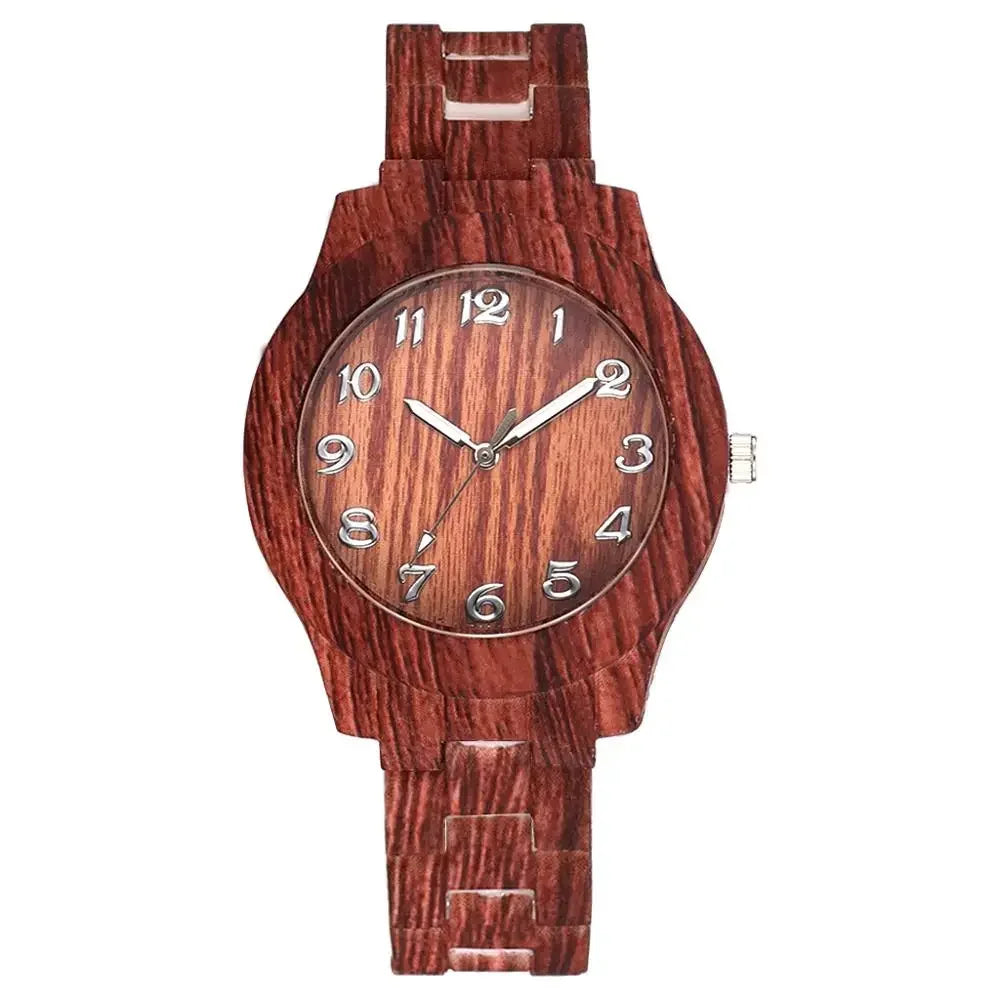 2024 Couple Fashion Luxury Men and Women Quartz Watch Wood Grain Retro Simple Silicone Dial Clocks Silicone Black Strap Orologi