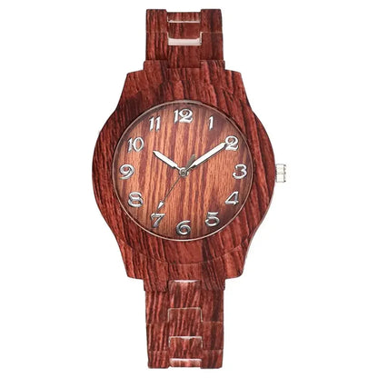 2024 Couple Fashion Luxury Men and Women Quartz Watch Wood Grain Retro Simple Silicone Dial Clocks Silicone Black Strap Orologi