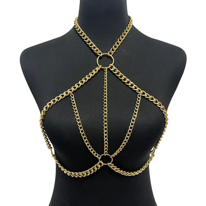 Women Body Chain Harness Female Chunk Chain Body Jewelry Sexy Accessories 2025 New Fashion Body Decoration