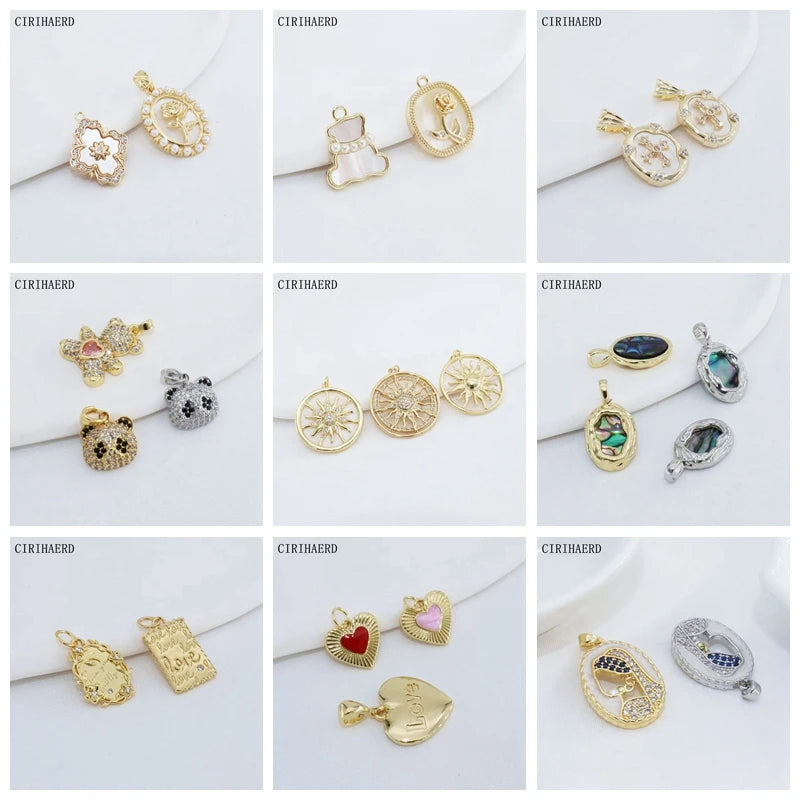 Women's Necklace Chain 14K Gold Plated Fashion Pendant Connecting Chains For DIY Jewelry Making Supplies Length Adjustable Chain
