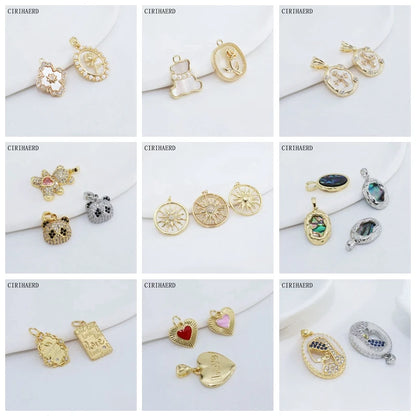 Women's Necklace Chain 14K Gold Plated Fashion Pendant Connecting Chains For DIY Jewelry Making Supplies Length Adjustable Chain